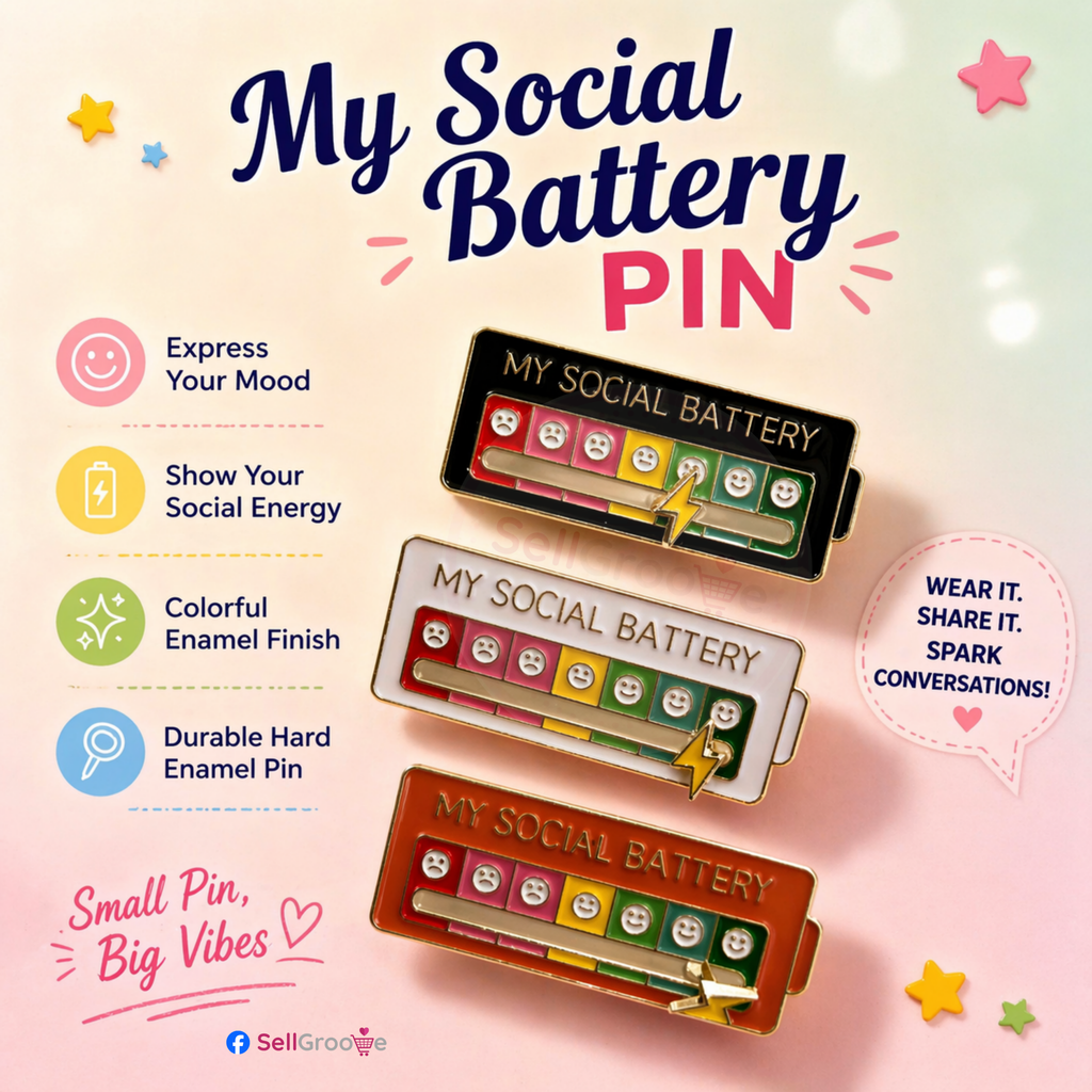 My Social Battery Pin