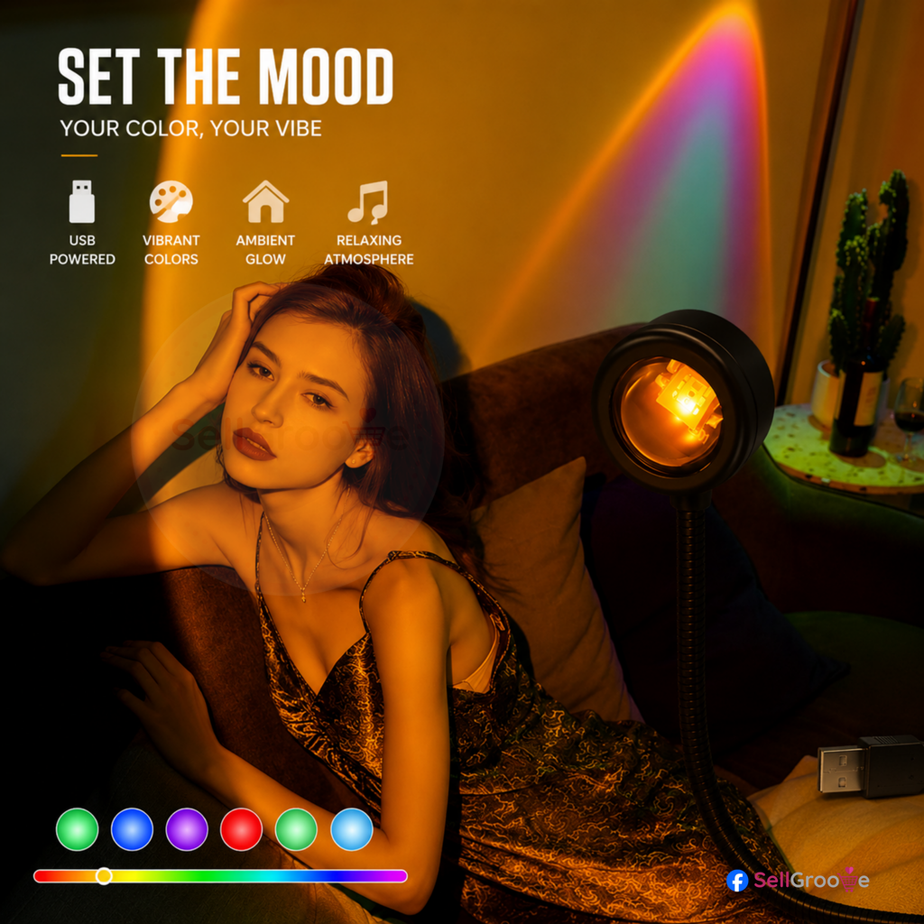 Colorful Gradient USB LED Sunset Lamp