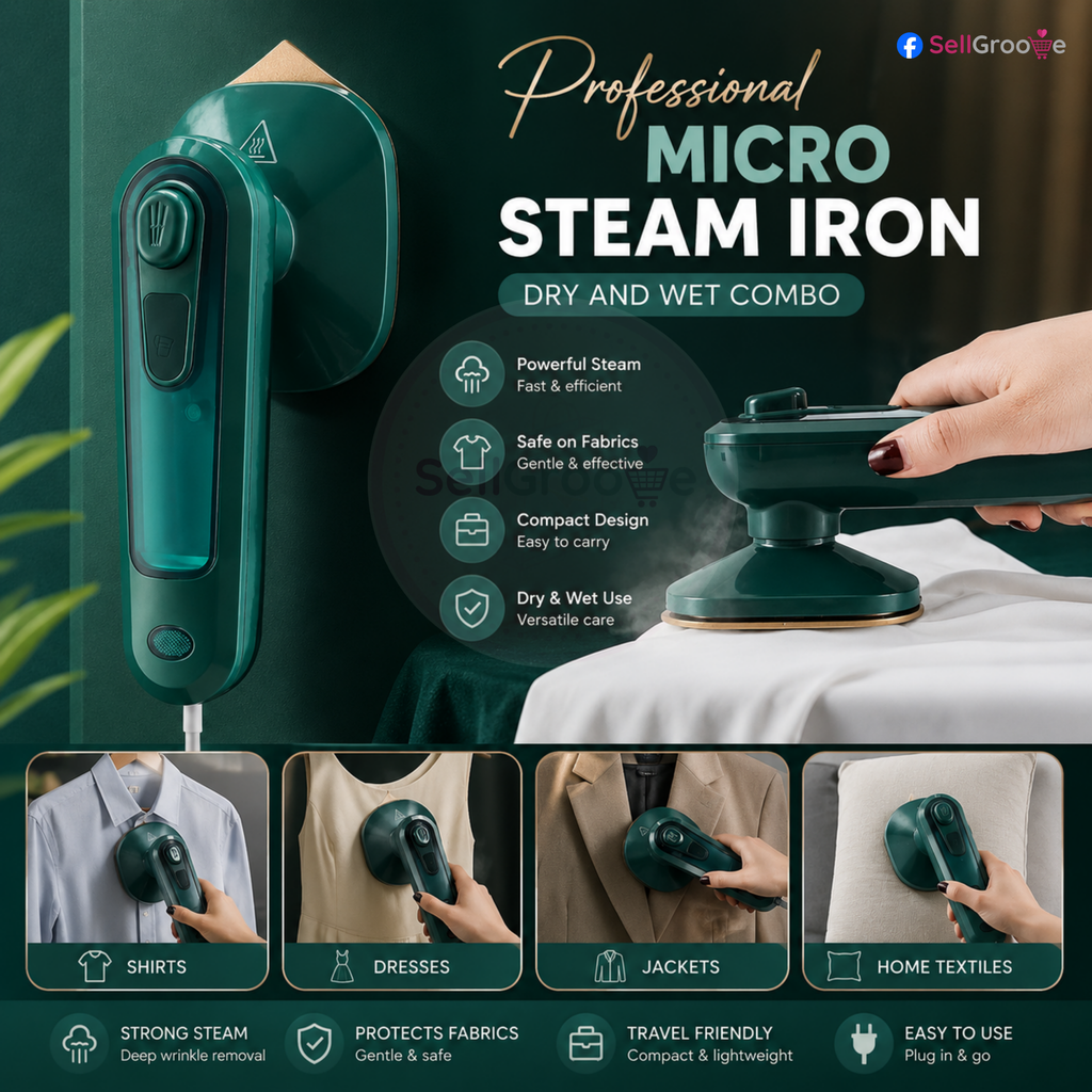 Micro Steam Iron – Portable & Powerful