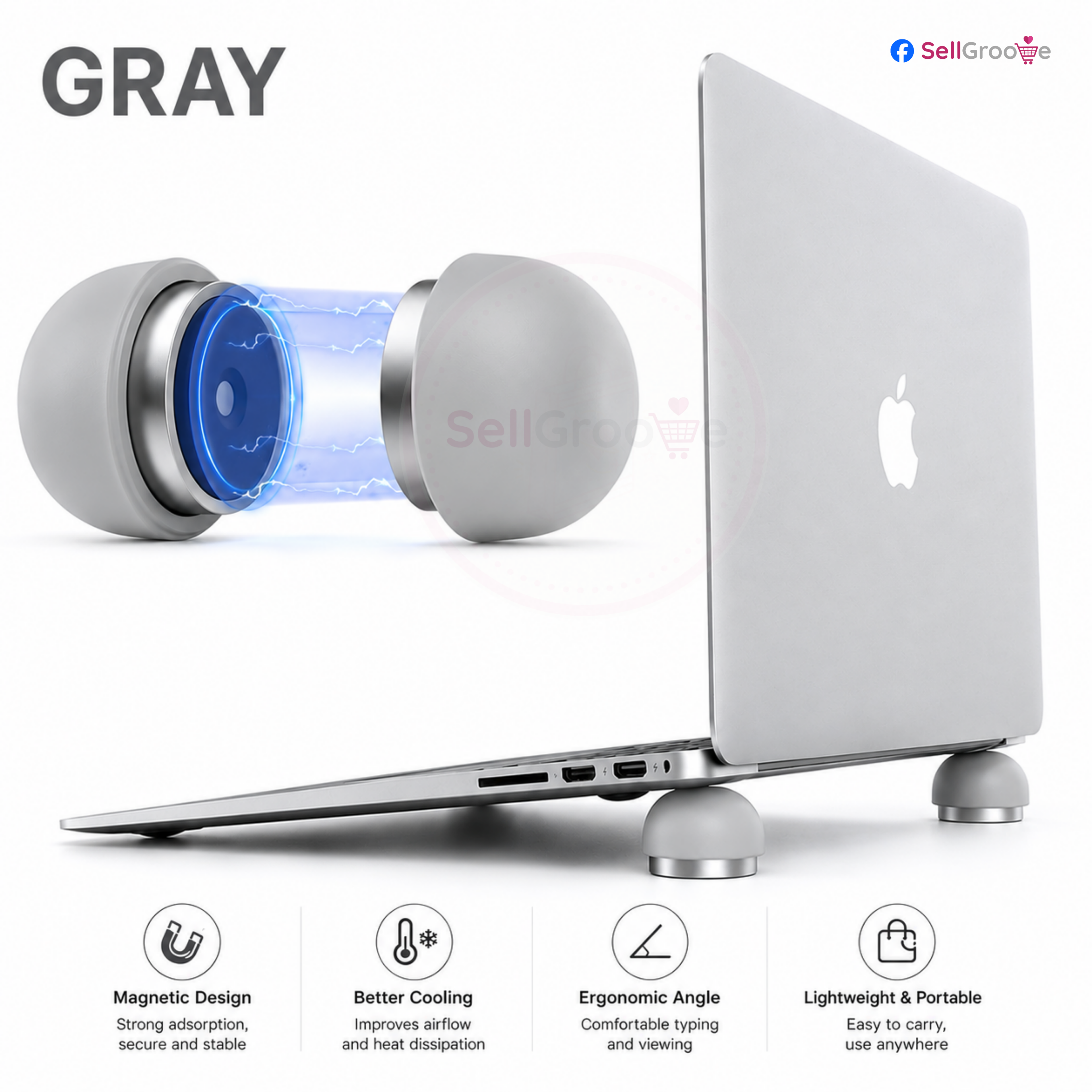 Creative Portable Invisible Mushroom Laptop Stand