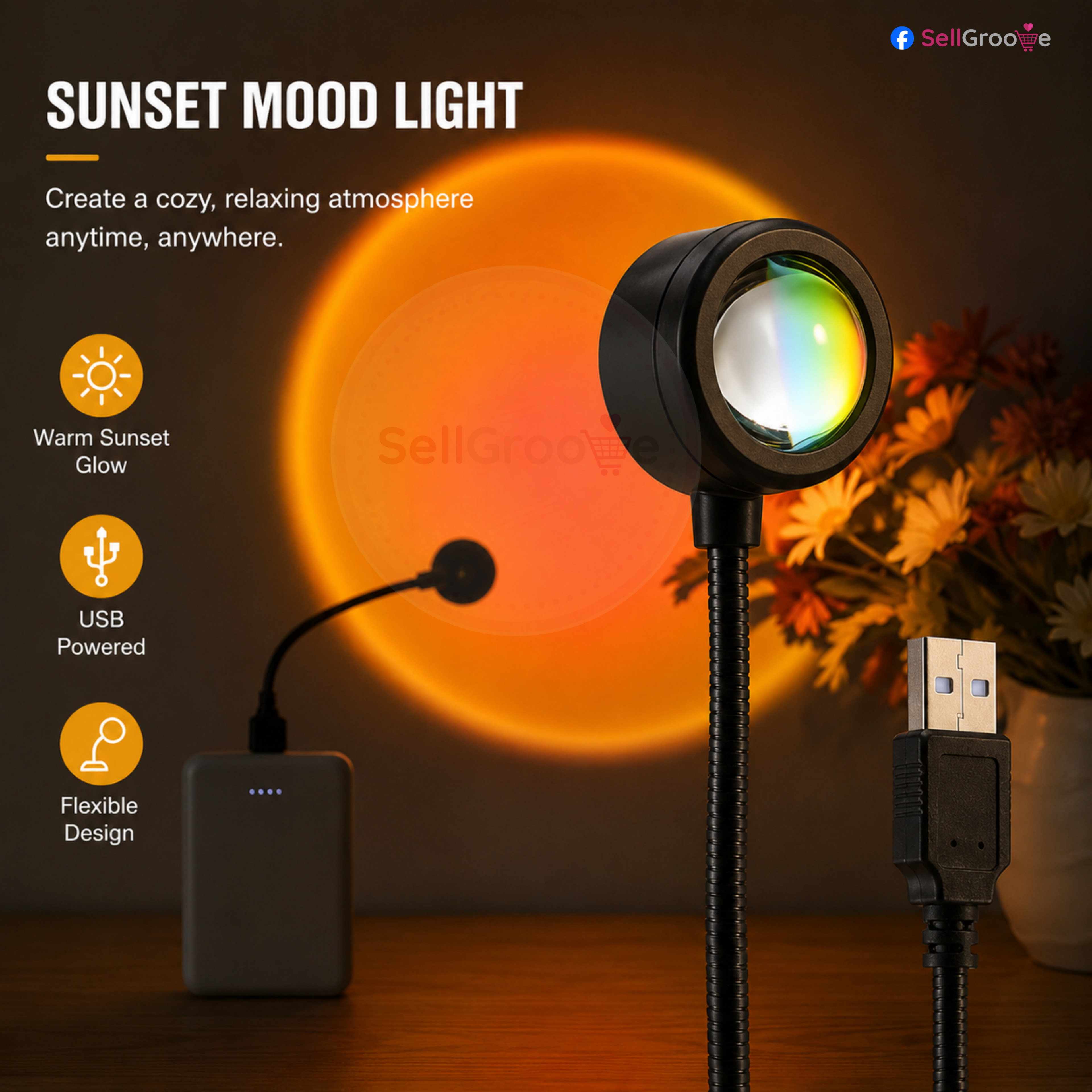 Colorful Gradient USB LED Sunset Lamp