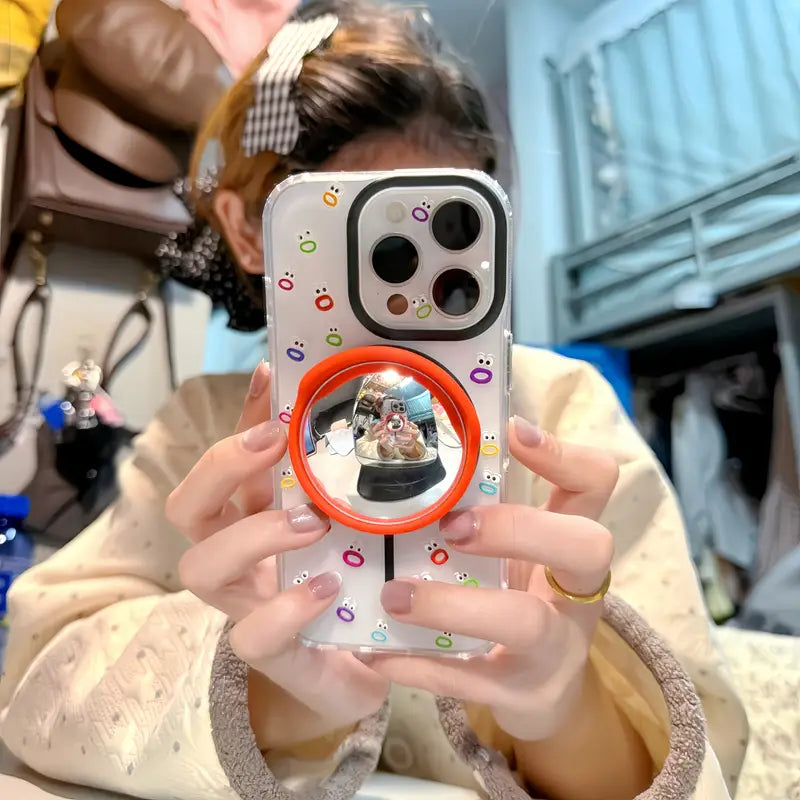 Convex Selfie Mirror – Wide-Angle Magnetic Mirror for Smartphones