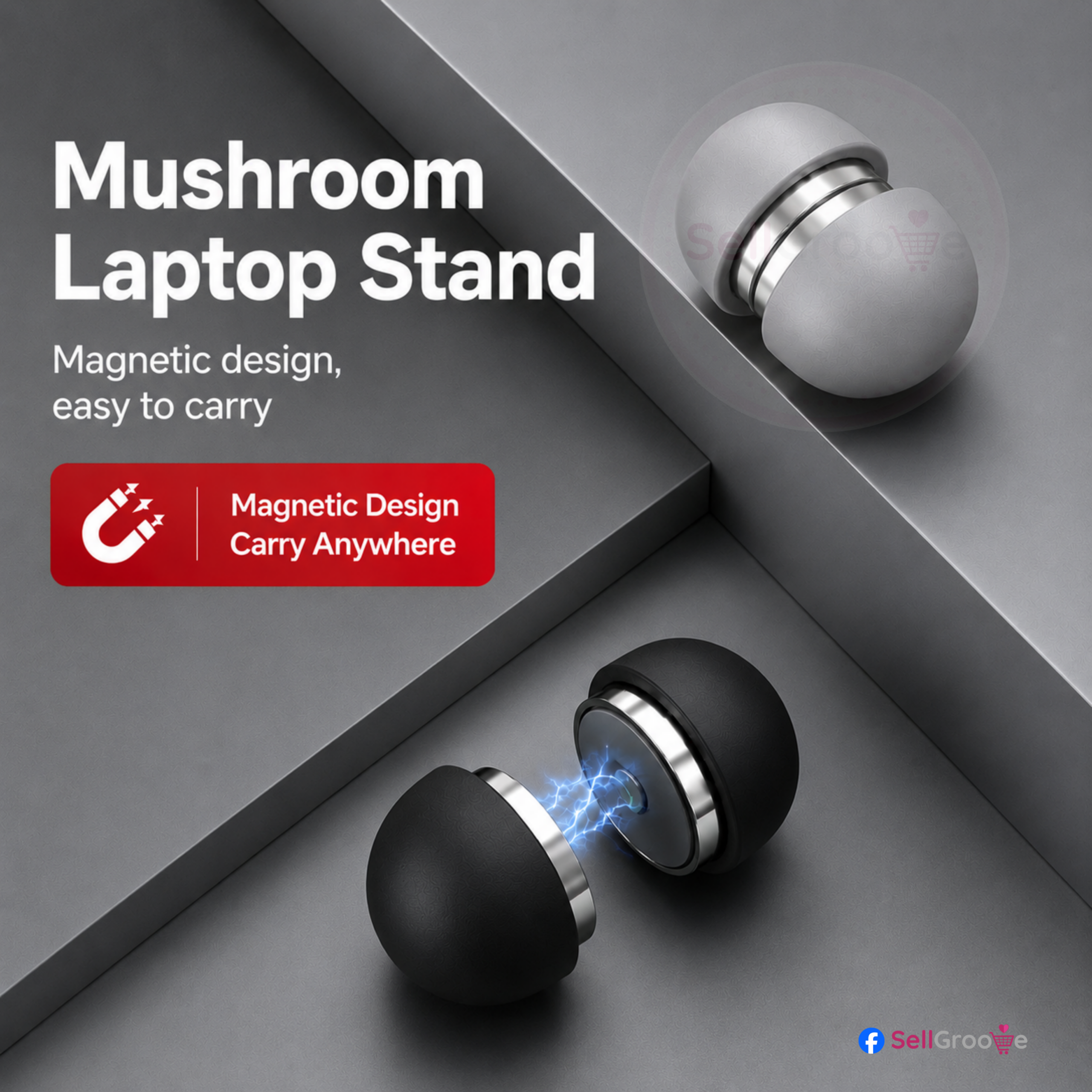 Creative Portable Invisible Mushroom Laptop Stand