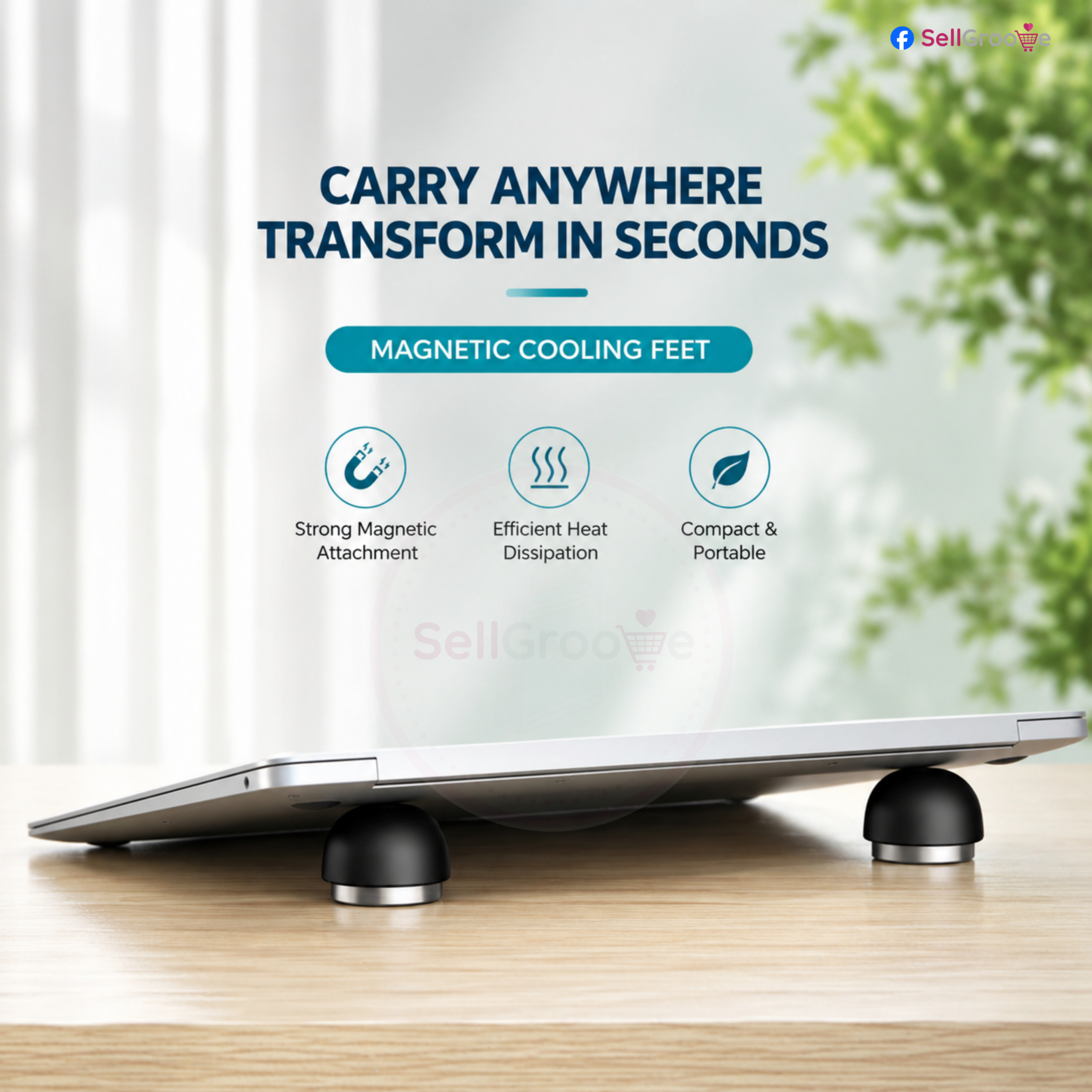 Creative Portable Invisible Mushroom Laptop Stand - Image 5